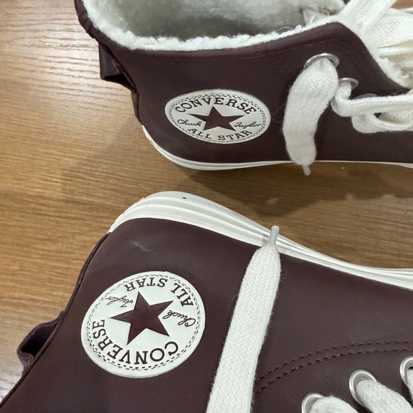 Converse Brown High-Tops with White Details - Picture 6 of 10